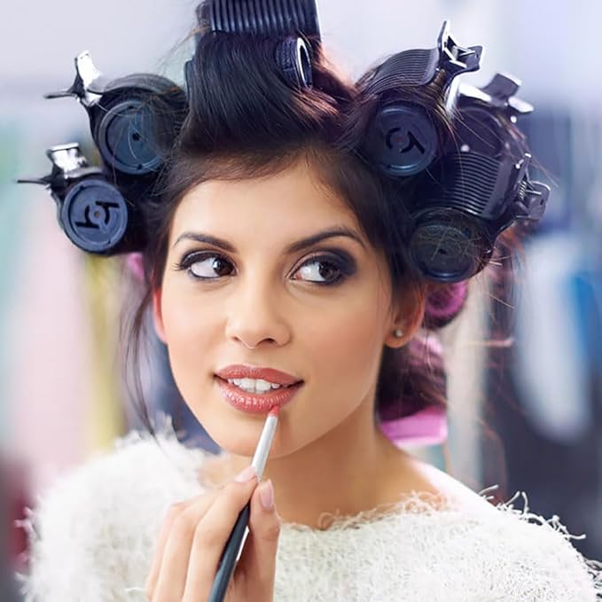 Hair Curler Clips - 12 Pcs Versatile Roller Clips for Effortless Curls and Waves