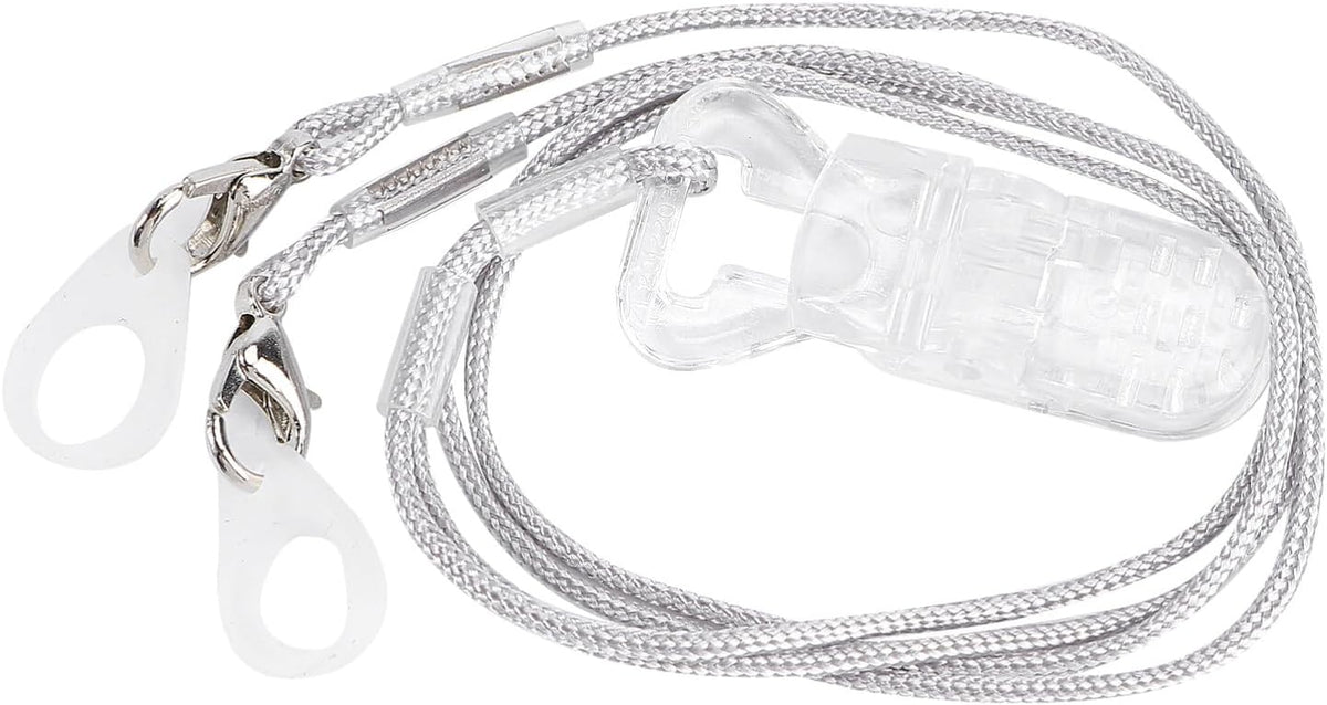 Scicalife Hearing Aids Clip Lanyard for Seniors Portable Bte Anti-Lost Rope with Safety Clamp Silicone Rings and Carry Case 15.35 Inch