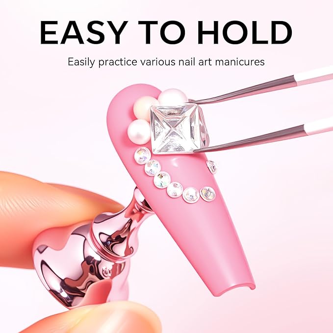 Makartt Nail Stand: Press On Nails Stand Display Practice Art Magnetic Fake Nail Holder for Painting Nails Stand for False Nail Designs with Double-sided Tape for Home DIY Beginner Salon Supplies