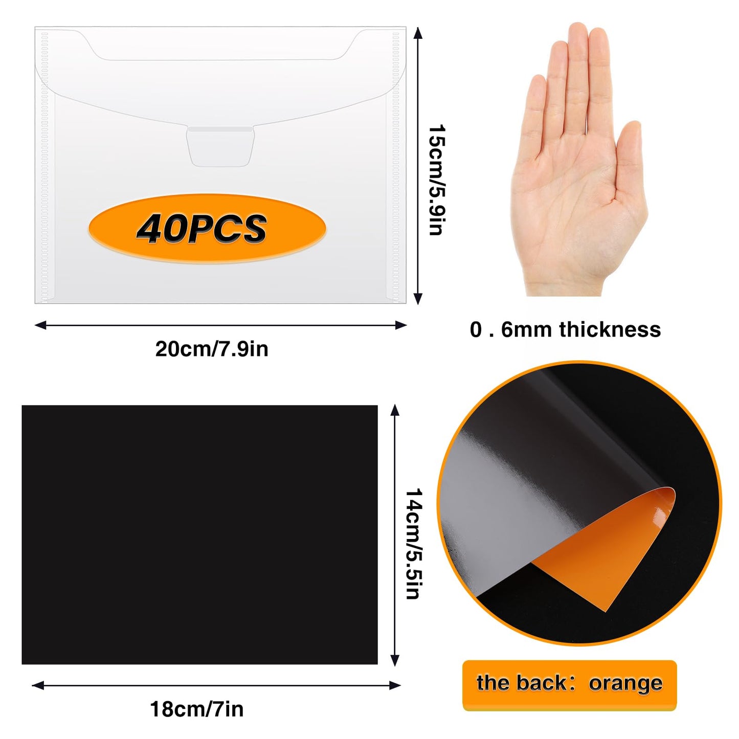80 PCS Stamp and Die Storage Bag and Rubber Magnetic Sheets, Die Storage Set for Storage Die Cutting, DIY Scrapbooking