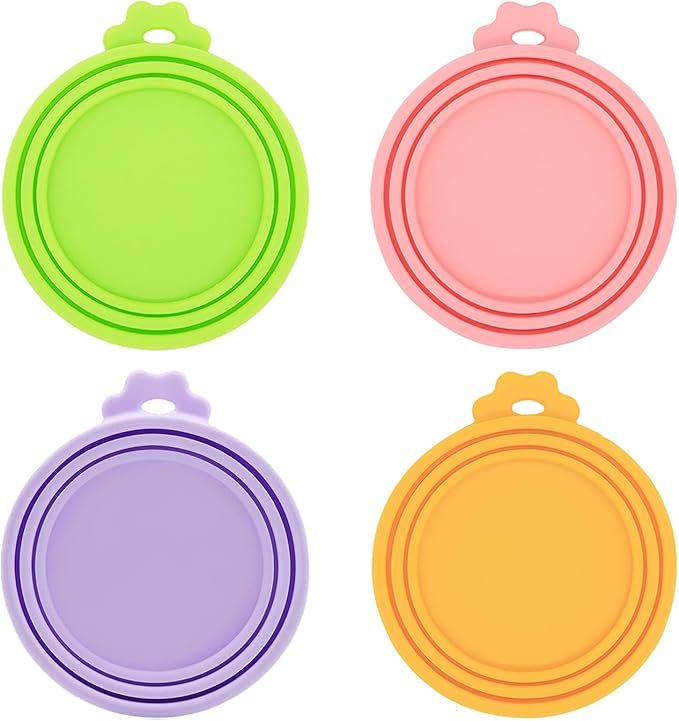 Dog Food Can Covers Silicone Food Can Lids for Cat Dog Pet Food Cans | Universal Size | BPA Free | (Mix Color3)…