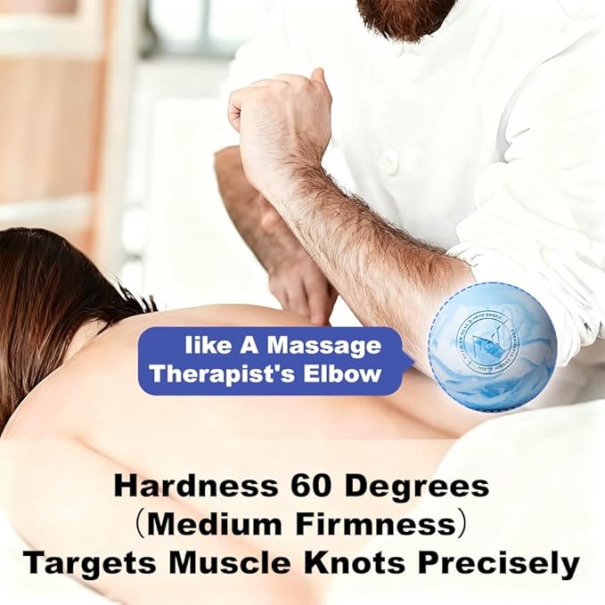 Massage Lacrosse Balls for Myofascial Release, SGS Certification, Massage Deep Tissue for Back and Shoulder, Trigger Point Therapy, Muscle Knots, Relieving Muscle Pain