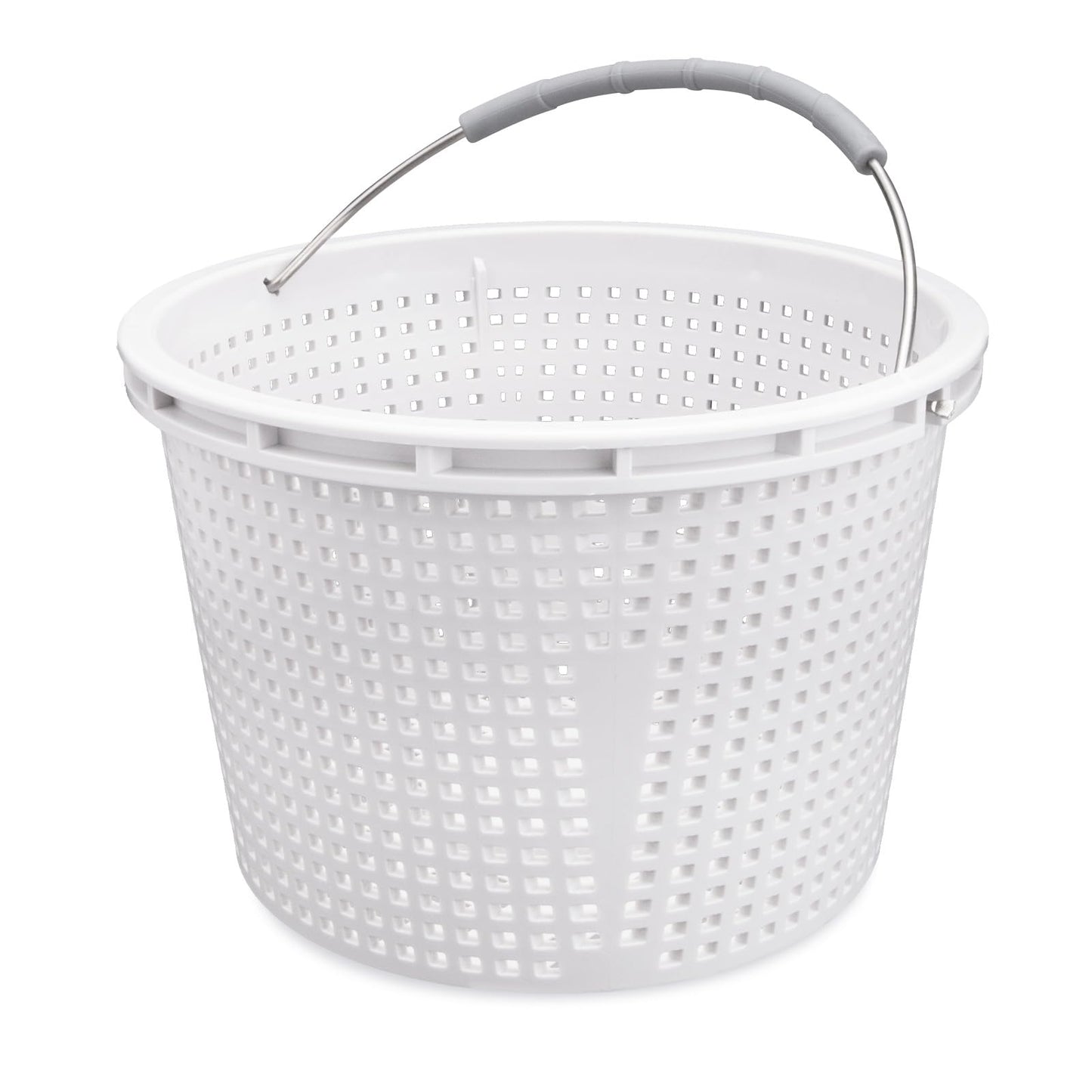 Neowah 8" Pool Skimmer Basket for Inground Pool, Compatible with Pentair U-3 Skimmer Basket 08650-0007 and Hayward SP1070 SPX1070E Pool Basket,with Built-in Brass Weight, Handle and Rubber Grip