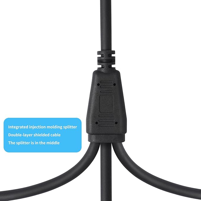 SiYear XLR Splitter Cable 3 Way - 1 XLR Male to 3 Female Patch Y Cable Balanced Microphone Splitter 3 in 1 Cord Audio Adapter (60cm/2FT)