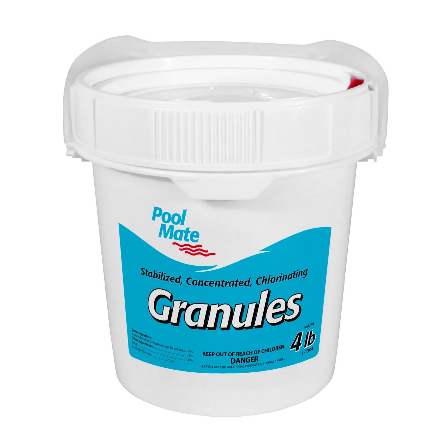 Pool Mate 4-Pounds Premium Pool Chlorine Granules, Concentrated Chlorinating Granules, Made in USA