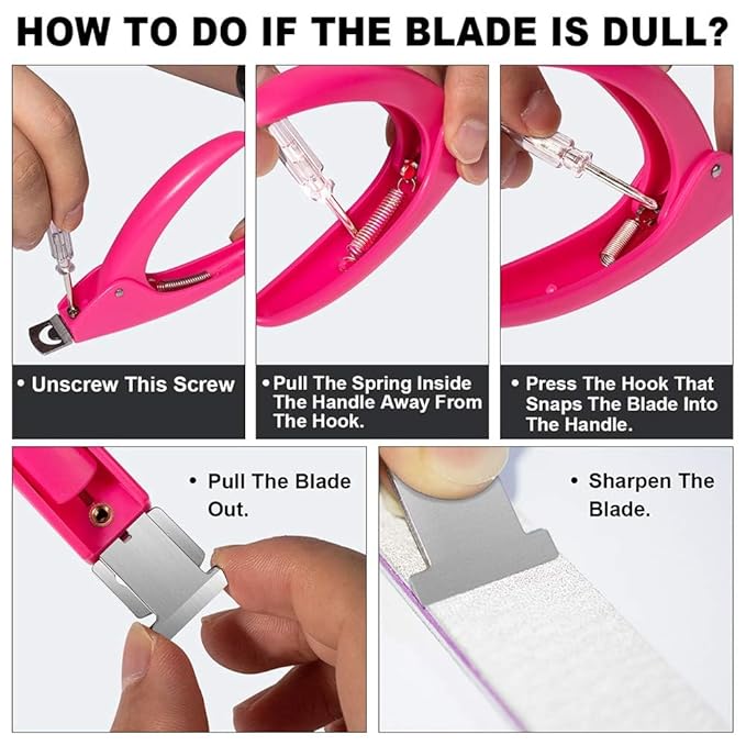 Pink Adjustable Nail Clippers with Magnets Sizers for Acrylic Nails, Artificial Fake Nail False Nail Tip Cutter Trimmer Manicure Pedicure Sharp Blade Clip Tool For Salon Home Art Beauty