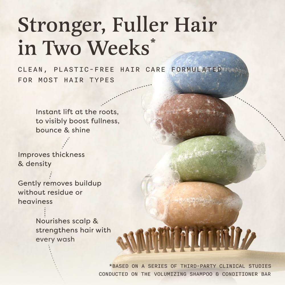 The Earthling Co. Shampoo Bar - Promote Hair Growth, Strengthen & Volumize All Hair Types - Paraben & Sulfate Free formula with Natural, Vegan Ingredients for Dry Hair (Citrus Sun, 3 oz)
