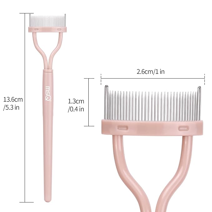 Eyelash Separator Eyelash Comb Lash Separator Tool MSQ Mascara Brush Eyelash Brush Separator Arc Designed Mascara Applicator With Cover, Naked (Includes a Mascara Wand)