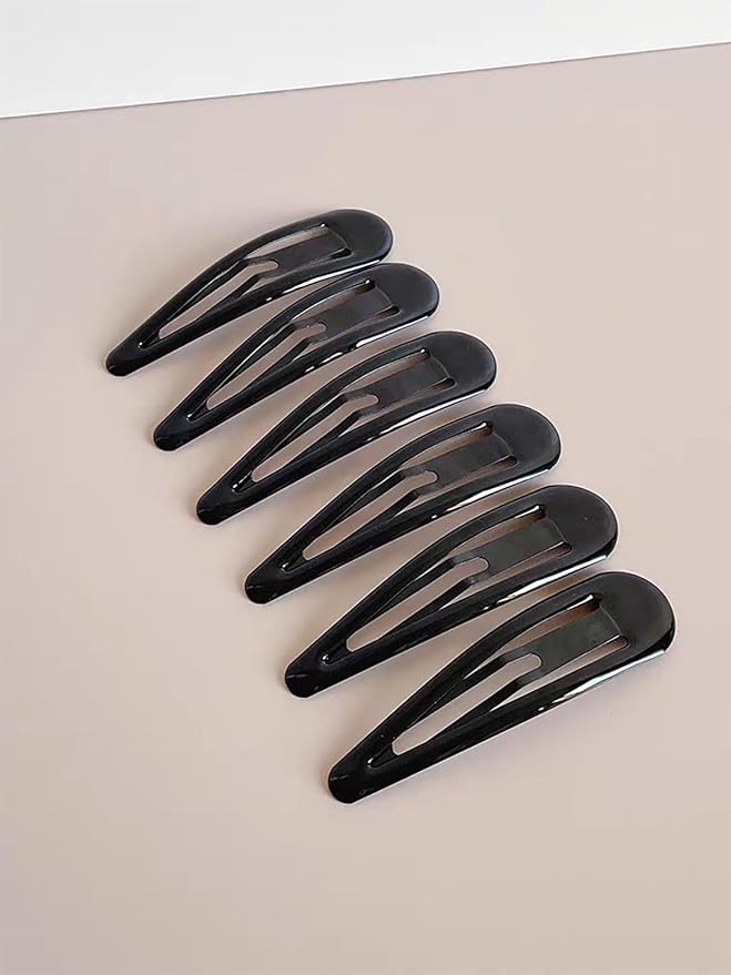 30,60 80 Pack Black 2 Inch Women Metal Snap Hair Clips Accessories No Slip Hair Barrettes Girls Women Hair Accessories (Black-1 60PCS)
