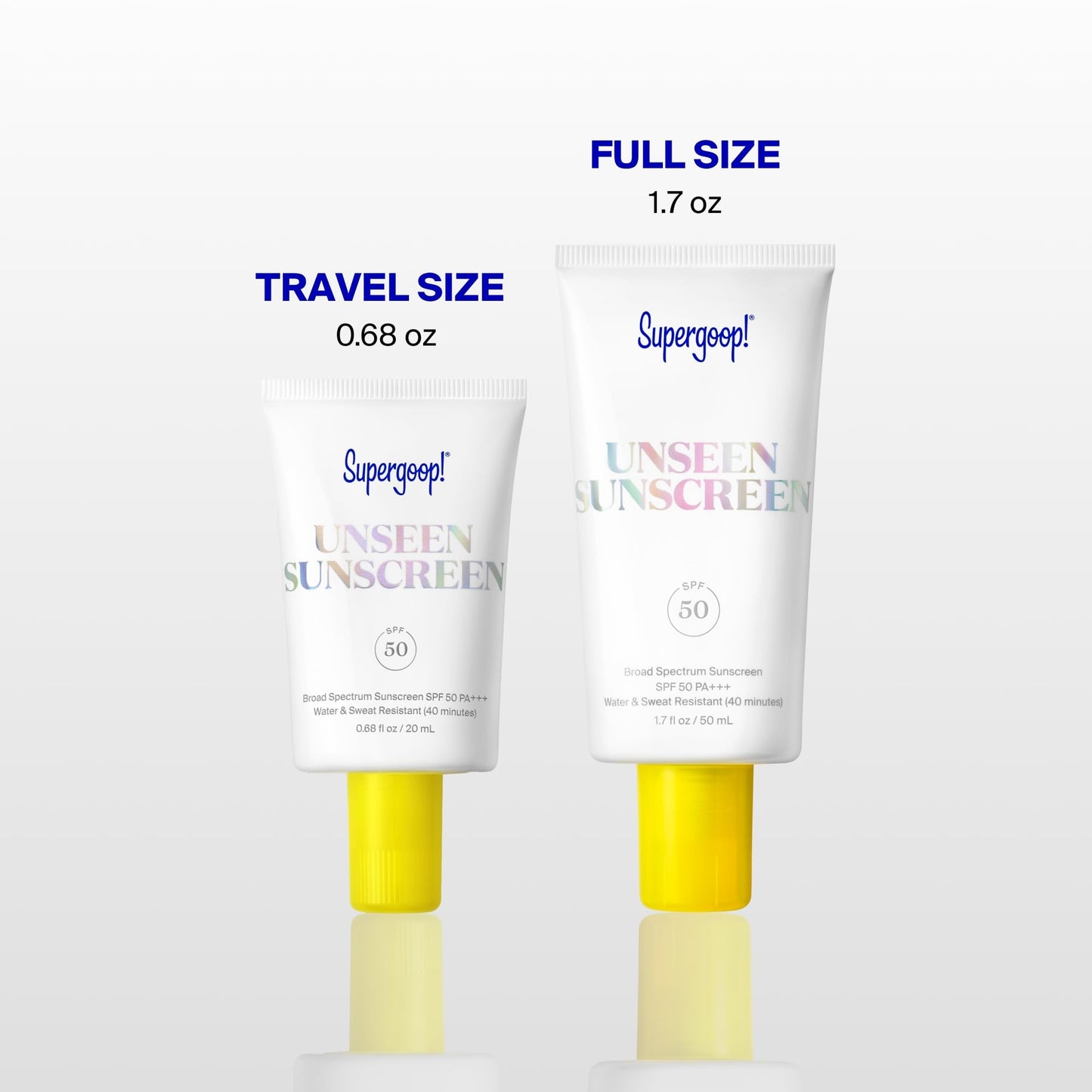 Supergoop! Unseen Sunscreen - SPF 50 - Clear & Invisible Face Sunscreen + Broad Spectrum + Makeup-Gripping Primer - Weightless, Scentless, Oil Free - For All Skin Types & Tones - 1.7 fl oz