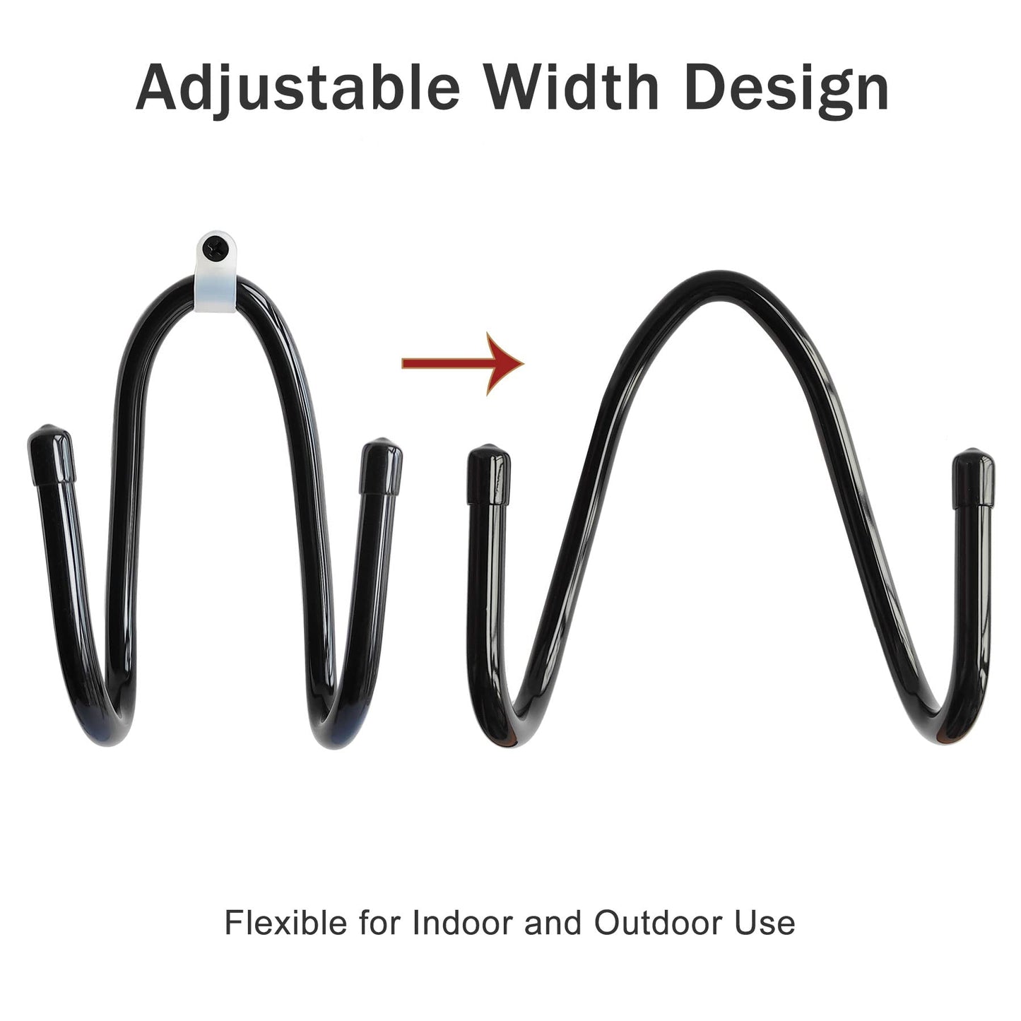 RUZUO 12PCS Chain Link Fence Hooks, Fence Hooks for Hanging Pool Poles,Nets,Brushes,Skimmers,Vacuum Hoses,Leaf Rakes etc, Hooks for Chain Link Fence, Chain Link Fence Hangers, Black