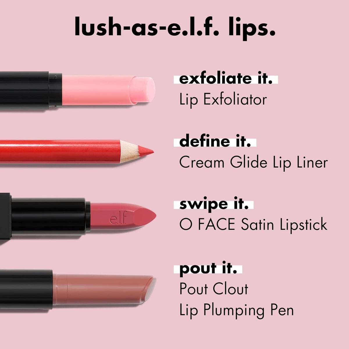 e.l.f. Cream Glide Lip Liner, Highly-Pigmented Pencil For Shaping & Sculpting Lips, Semi-Matte Finish, Vegan & Cruelty-Free, Red Receipt