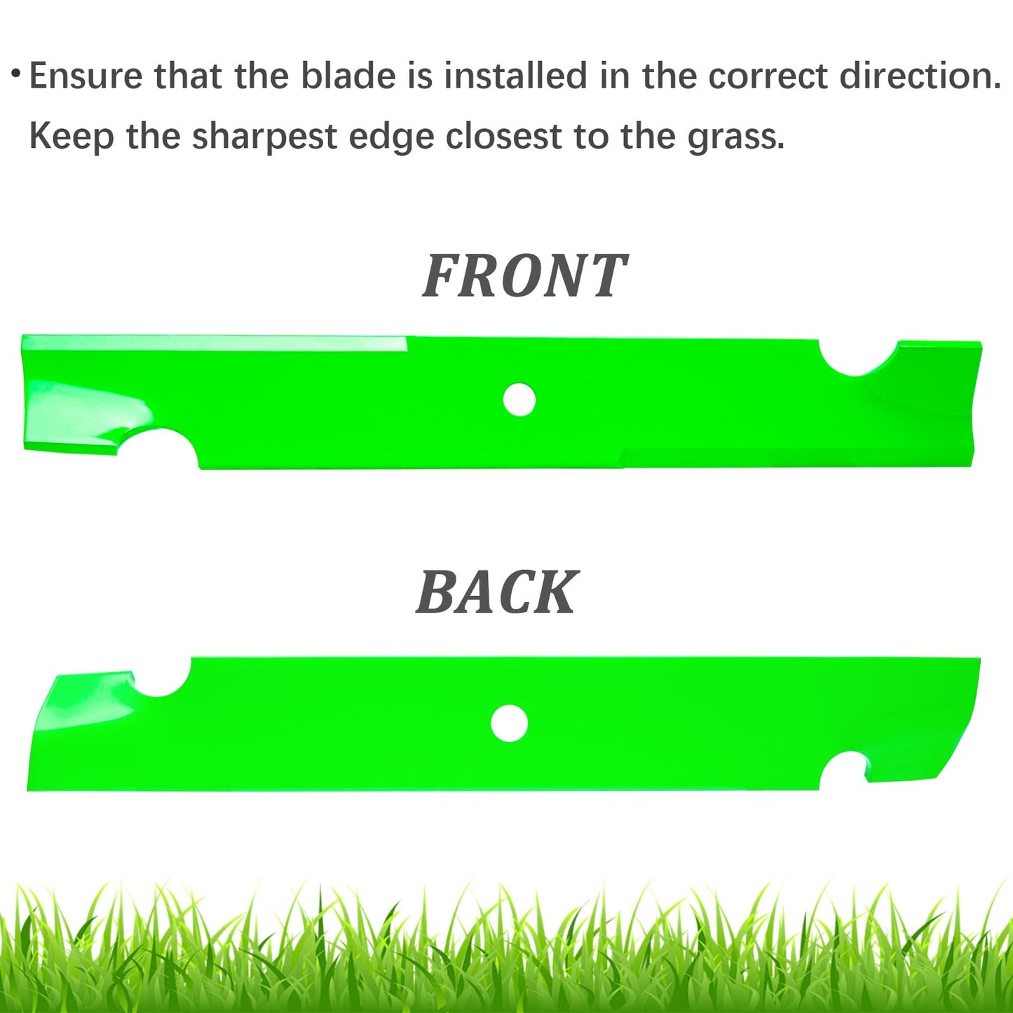 JYLEYJ 038-0001-00 High Lift Blades Fit for 54 inch Bad Boy Mower Deck Maverick ZT CZT Elite Outlaw Revolt Replaces 038-0001-00, 038-0000-00(3 Pack)