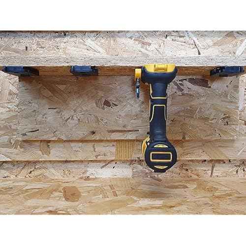 StealthMounts Tool Holder Compatible with DeWalt 20v/60v (4 Pack) - Yellow | StealthMounts Locking Tool Mounts | Made in The UK