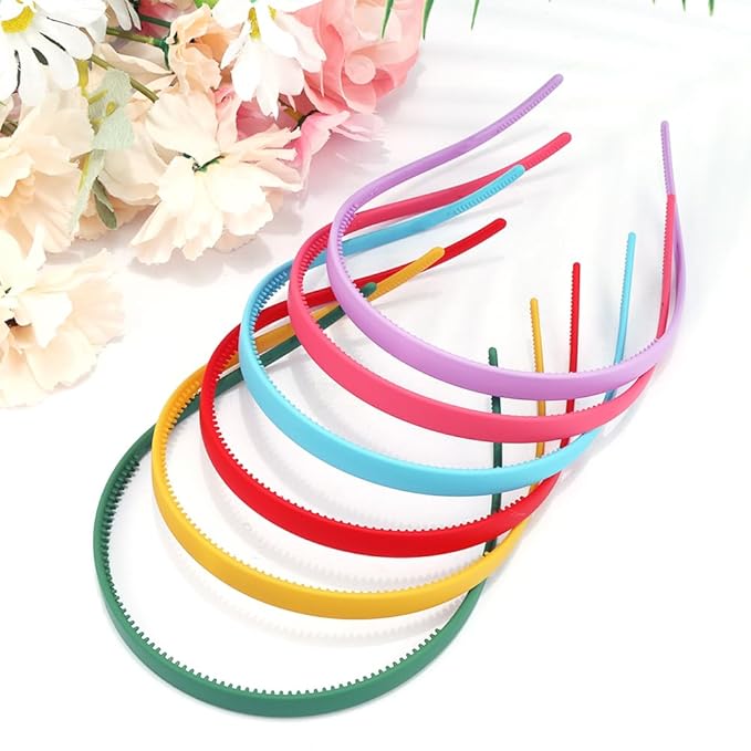 TOBATOBA Headbands for Glasses Wearers No Pressure No Headache Comfortable Hairbands Square Sunglasses Headband for Women Girls, Plastic Headbands with Teeth Non Slip 6Pcs