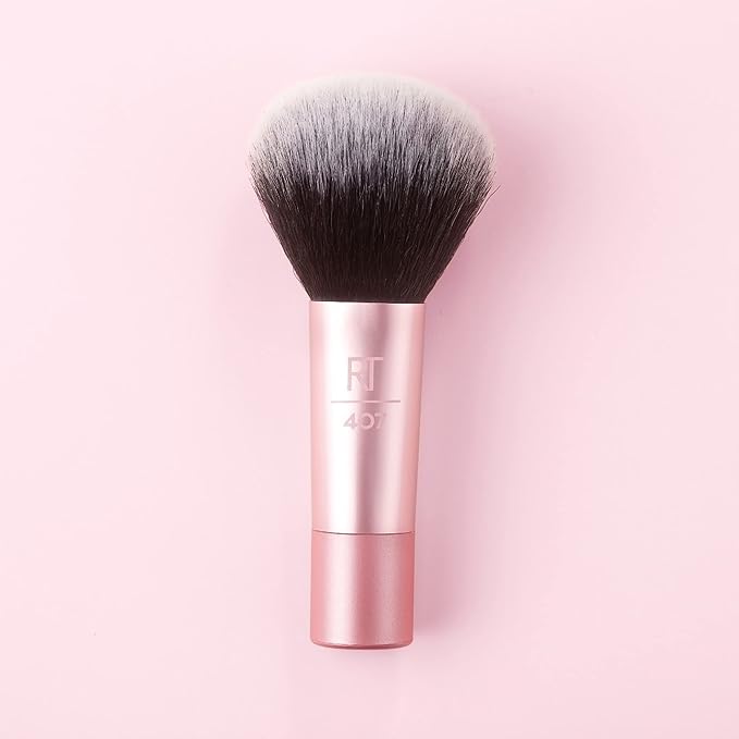 Real Techniques Mini Multitask Makeup Brush,For Blush,Bronzer & Powder,Face Brush with Custom-Cut Synthetic Bristles,For Loose & Pressed Powder,Travel Sized,Vegan-& Cruelty-Free,(Pack of 12)