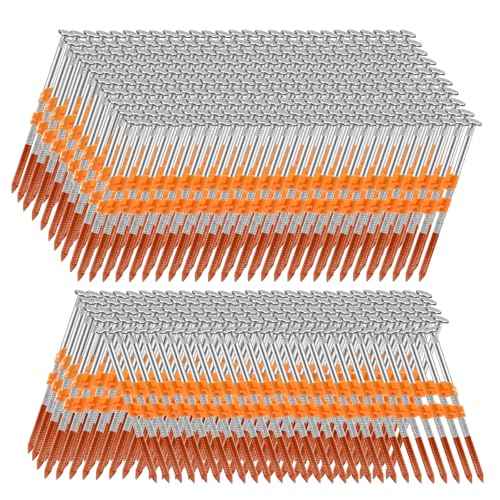 21 Degree Framing Nails 1000 Count, 3-1/2-Inch x .131¡± Ring Shank, Full Round Head Hot Dipped Galvanized, for Pneumatic Electric 20 to 22 Degree Framing Nailer