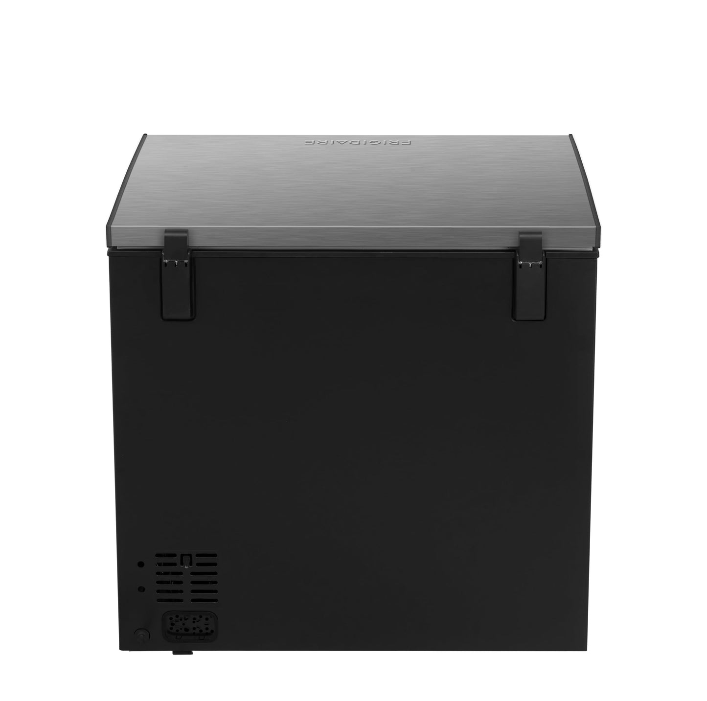 FRIGIDAIRE Chest Deep Freezer, 7 Cu. Ft, Black Adjustable Thermostat-Removable Vinyl Coated Wire Basket-Easy Defrost Drain, Eye-Catching Stainless Steel Top Door- Garage Ready