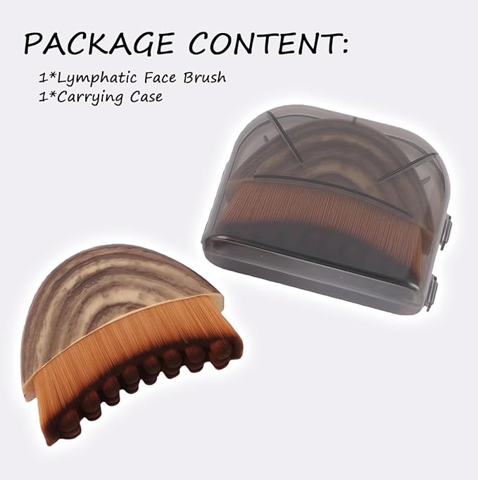 Lymphatic Contour Face Brush, Facial Massage Brush for Sculpting - Anti-Puffiness, Detox & Lift, Dry Brushing Face, Ergonomically Designed to Fit The Skin Precisely and Relieve Fatigue
