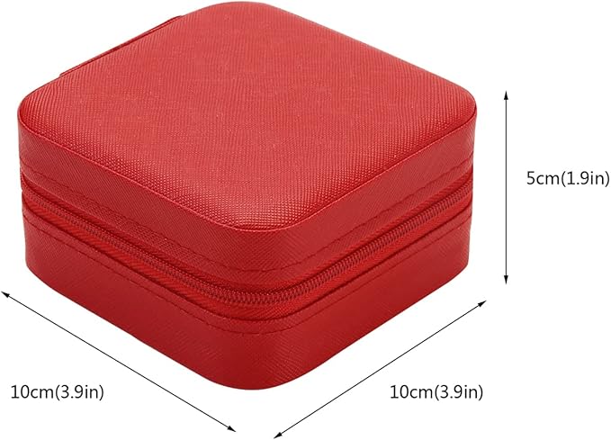 Mini Jewelry Case, Small Travel Jewelry Organizer, Portable Jewelry Box Mini Storage Organizer Display Box For Rings Earrings Necklaces (5Color-5pcs)