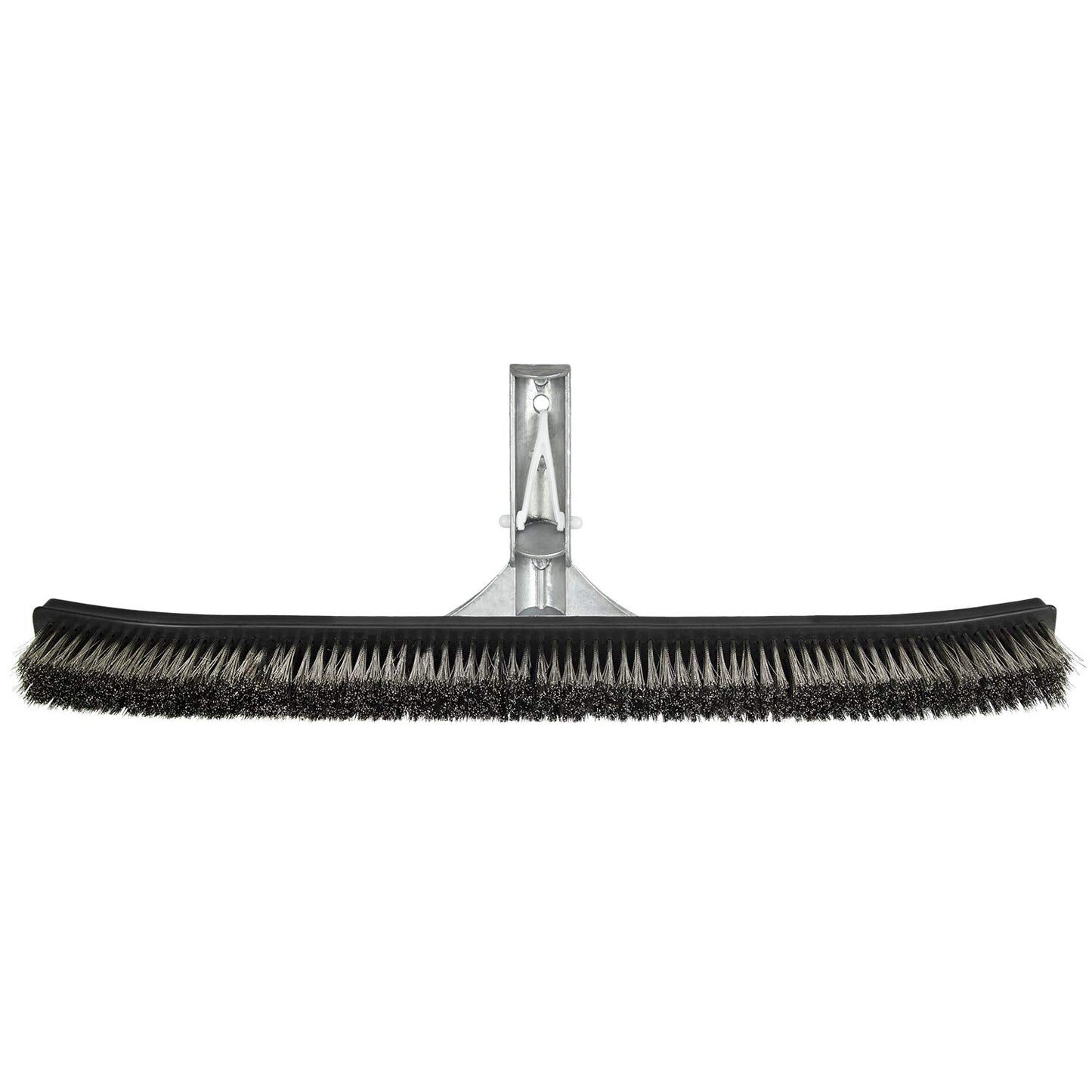 Poolmaster 18-Inch Stainless Steel Pool Algae Brush, Heavy-Duty Aluminum Back, for Gunite Concrete Pools and Spas, Wide Head for Fast Wall and Floor Cleaning