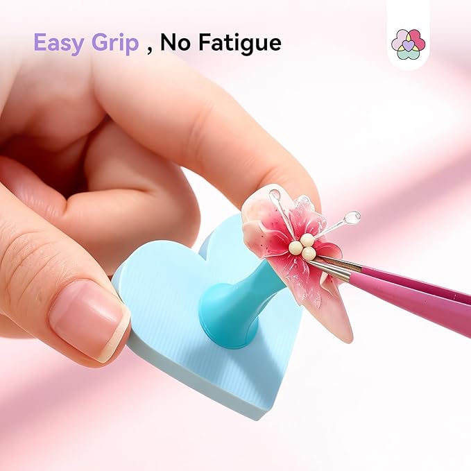 SAVILAND Nail Stand for Press Ons: Cat Eye Magnetic for Nail 3 Set Strong Magnetic Nail Holder for Painting Nails Acrylic Nail Stand 200 Double-Sided Tapes Fake Nail Holder for Practice False Nail DIY
