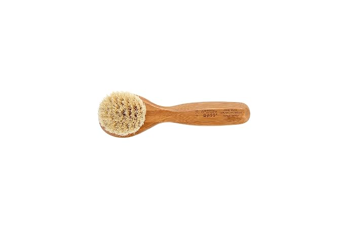 Facial Cleansing Brush - Natural Bristle Wood Handle