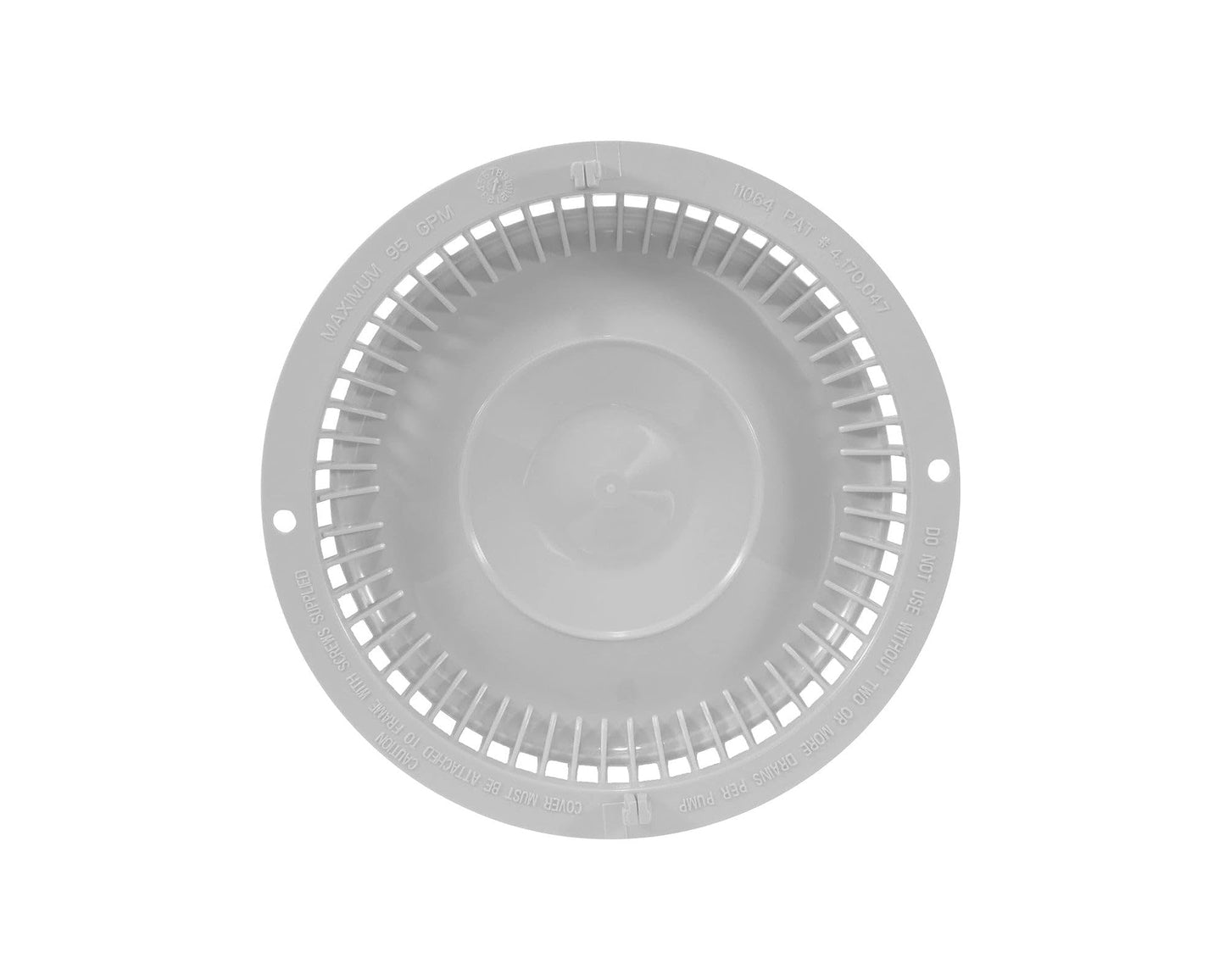 Afras Anti-Vortex White Drain Cover 7 3/8 inch - White Pool Main Grate Replacement with 2 Screws 11064W…
