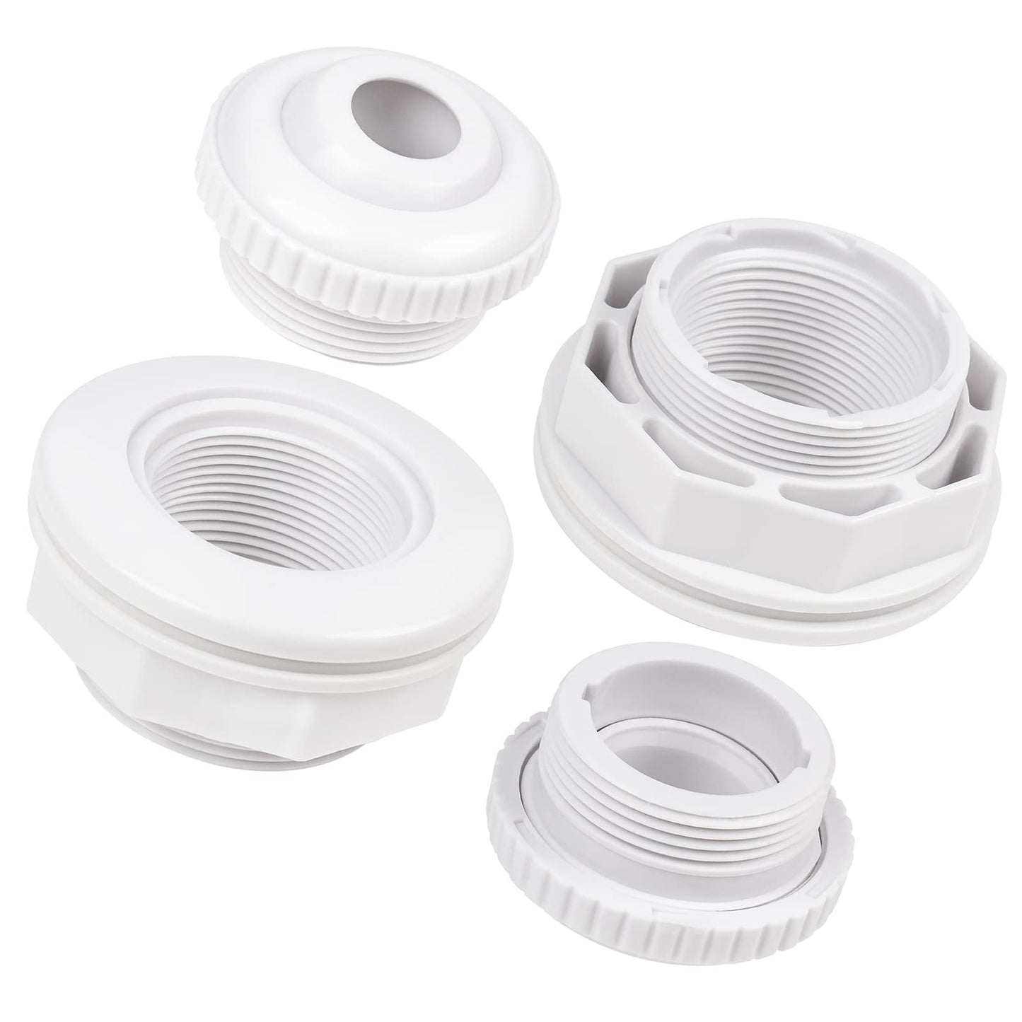 Replacement Hayward Above Ground Pool SP1023 1-1/2" FIP Inlet Return Fitting with Locknut and Gasket & SP1419D Opening Hydrostream Directional Flow Inlet Fitting, Above Ground Pool Accessories（2-Pack）