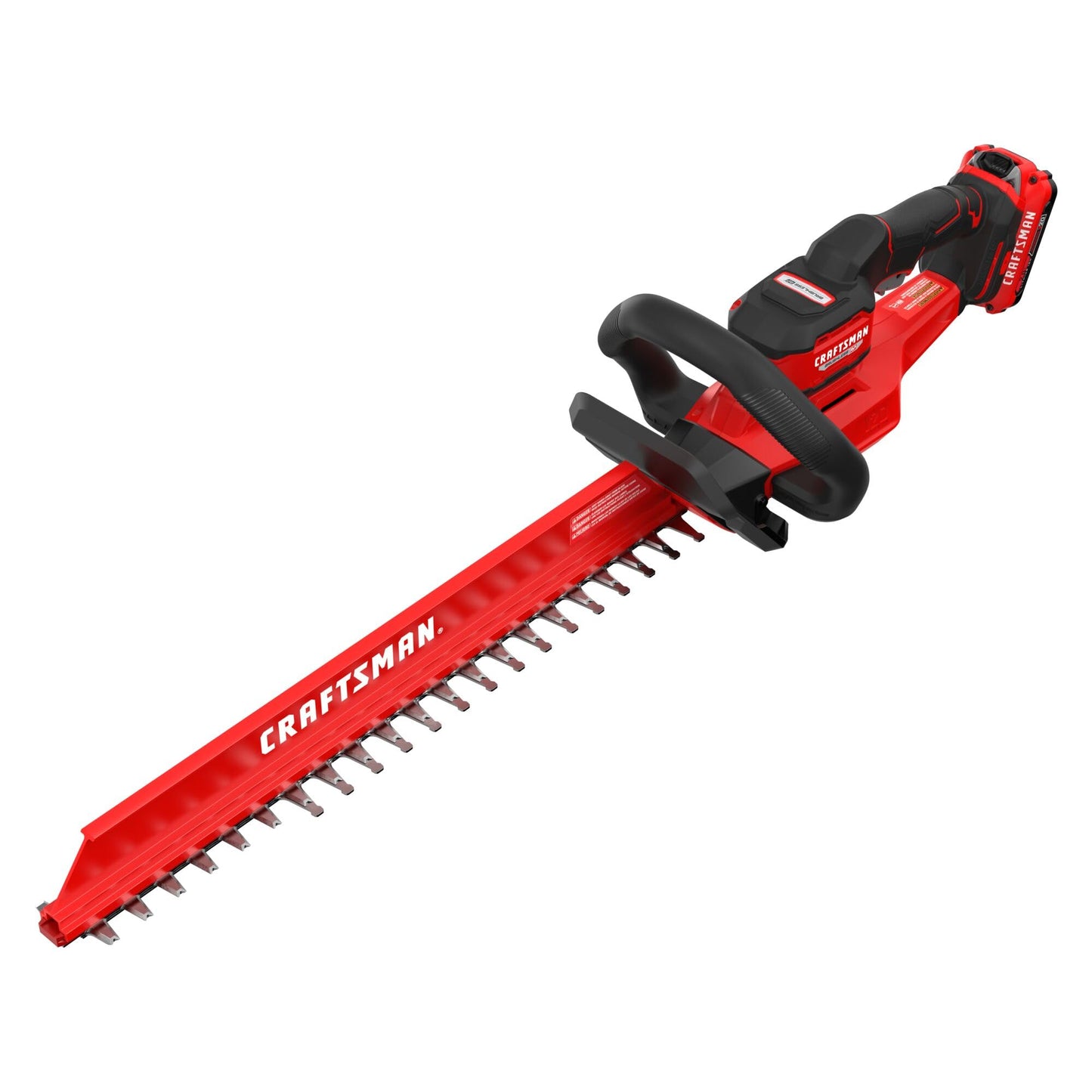 CRAFTSMAN V20 22 in. Hedge Trimmer Cordless with 2Ah Battery and Charger, Lightweight Brushless RP Bush Trimmer with Hedge Sweep Attachment, Longer Runtime, Up to 2X More Power (CMCHT830D1)