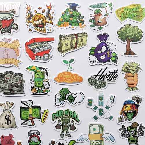 Generic Funny Money Decals - Cash, Dollar Signs, Bills & Coins Symbols