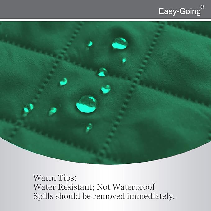 Easy-Going Sofa Slipcover Reversible Loveseat Sofa Cover Couch Cover for 2 Cushion Couch Furniture Protector with Elastic Straps for Pets Kids Dog Cat (Oversized Loveseat, Green/Christmas Red)