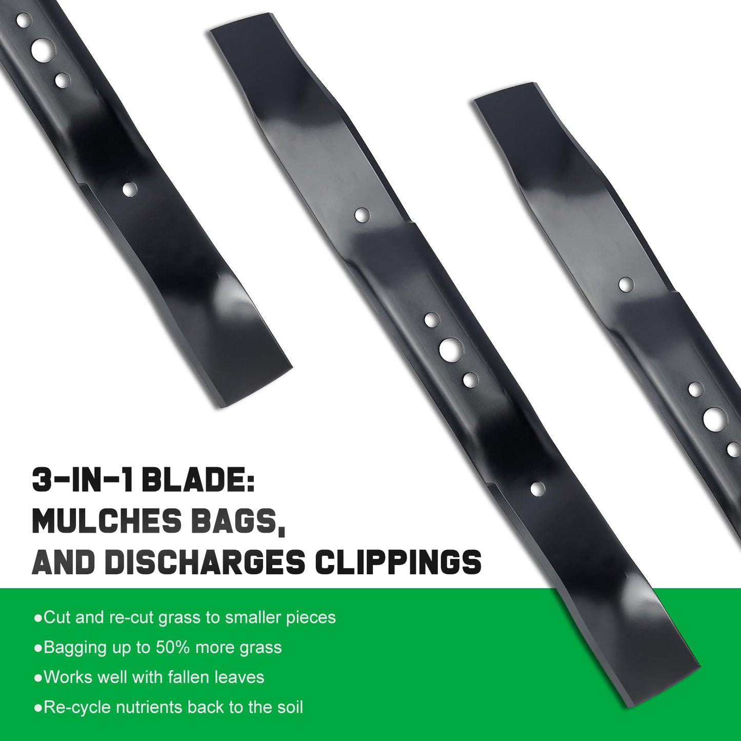 Grasscool 406712 532406712 Mower Mulching Blade with Circle Mounting Pattern for Craftsman Husqvarna 21 inch Deck Push Walk Behind Lawnmower Replace 165833 175064 189028 532189028