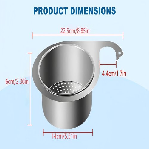 Stainless Steel Drain Basket, 2025 New Swan Stainless Steel Drain Basket for Kitchen Sink, Corner Sink Strainer Baskets for Kitchen Fruit Vegetable