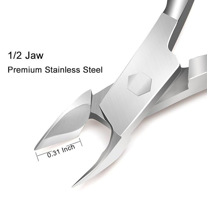 Ejiubas Cuticle Pusher Cuticle Nipper Stainless Steel Cuticle Trimmer Cuticle Remover Tool Set for Fingernails and Toenails Pedicure Manicure Tools Silver Christmas