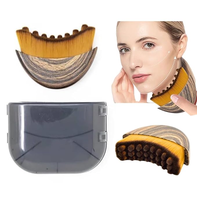 1/2 PCS Lymphatic Contour Face Brush for Sculpting Ã¢ÂÂ Anti-Puffiness, Detox & Lift, Improves Skin Glow & Absorption