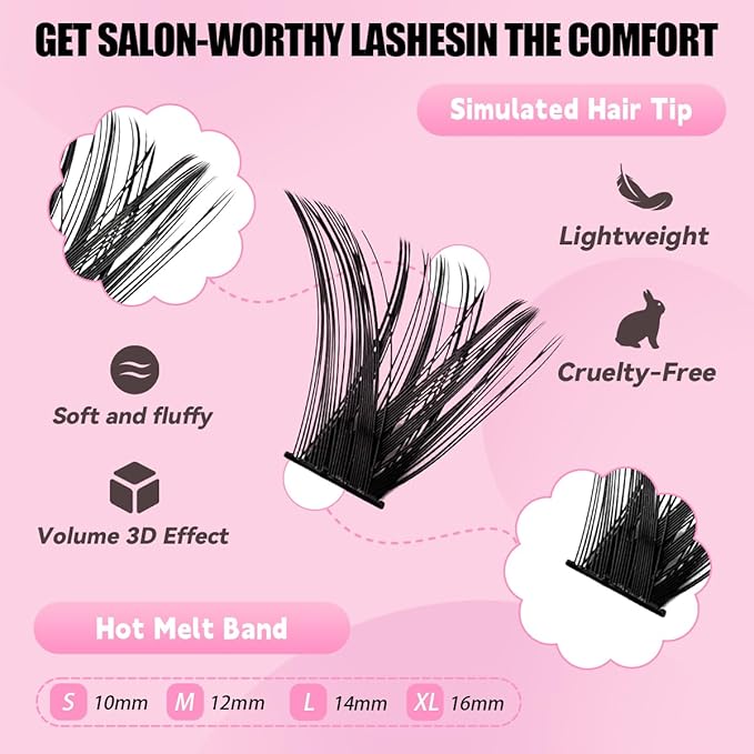 Azenlo Natural Lash Clusters Kit Wispy Eyelash Clusters 120 pcs Cluster Eyelash Extensions C Curl Individual Lashes 10-16 mm Mix Length Natural Look (80D KIT 120 Pcs)