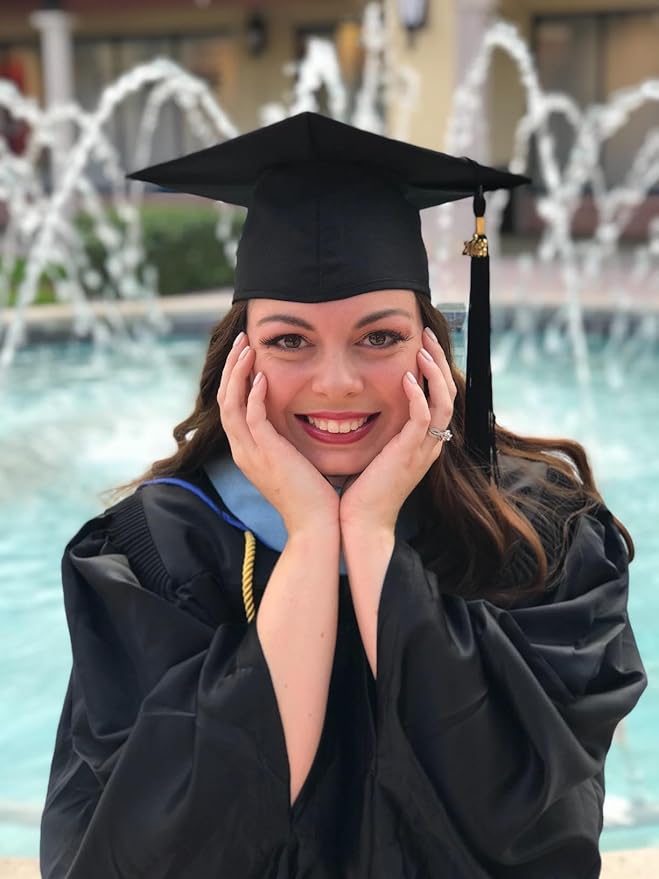 GraduatePro Matte Graduation Cap with 2026 Tassel for Adults High School and Bachelor Master 12 Colors