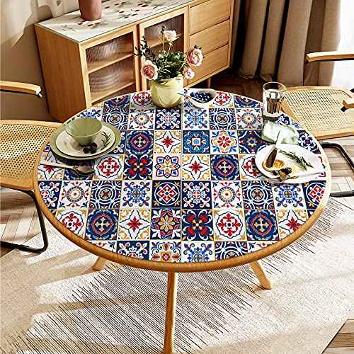 17.7" X118.1"Pattern Contact Paper Removable Peel and Stick Wallpaper Colorful Tile Self Adhesive Wallpaper Vinyl Waterproof Easy to Clean for Cabinets Countertop Kitchen Backsplash Shelf Drawer Liner