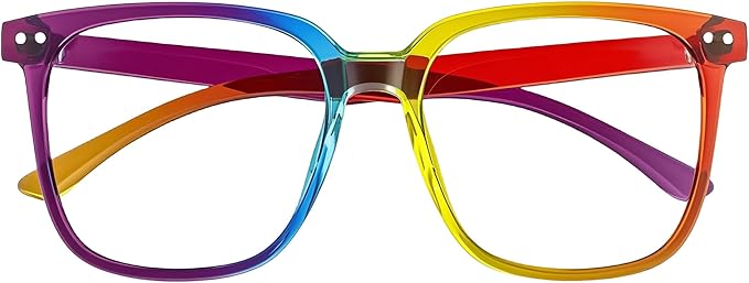 Oversized Square Blue Light Blocking Glasses for Women and Men - Gaming & Computer Anti-Fatigue