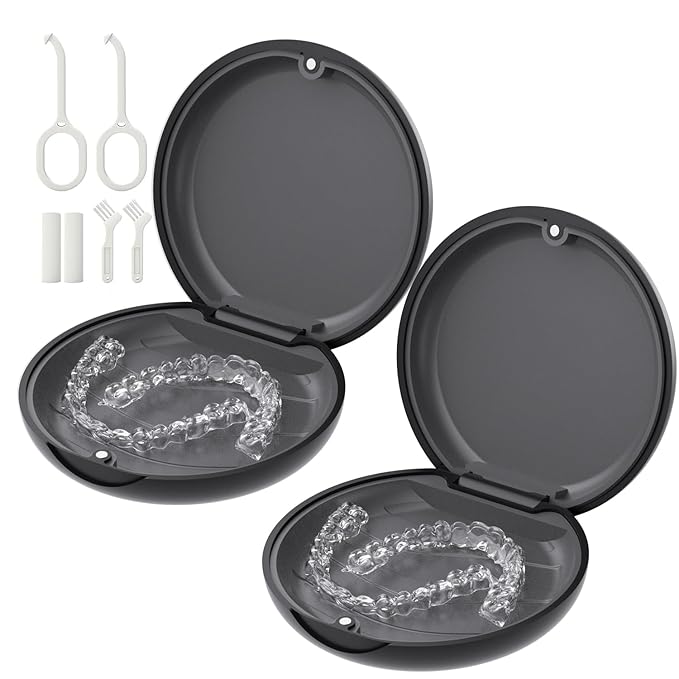 2 Pack Retainer Case, Space Black