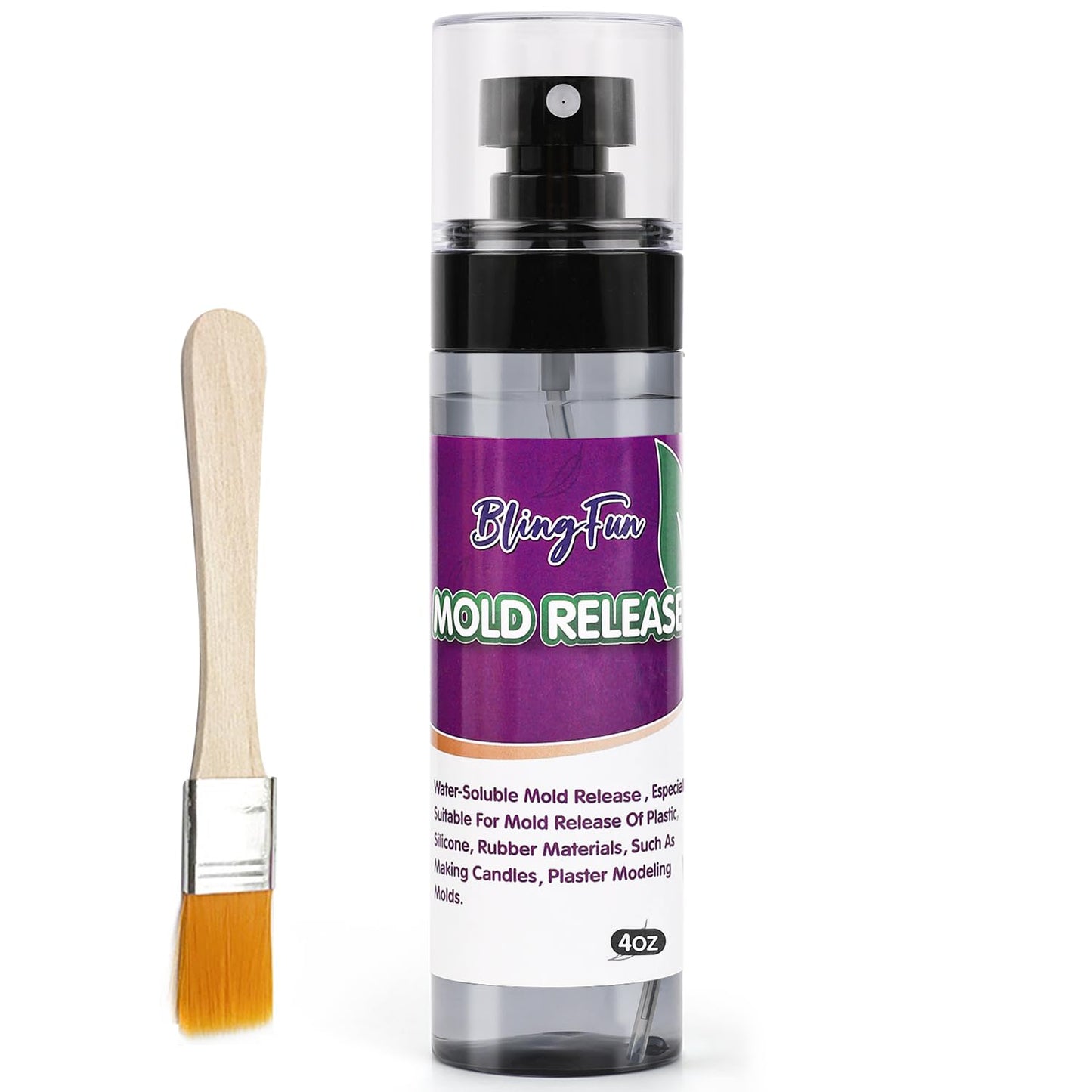 Pachsi 4Oz Mold Release Spray for Candle Making and Epoxy Resin, Fast-Drying Silicone Oil Releaser, Non-Stick Professional Mold Release Agent, Promotes Mold Longevity, Withstands High Temperature