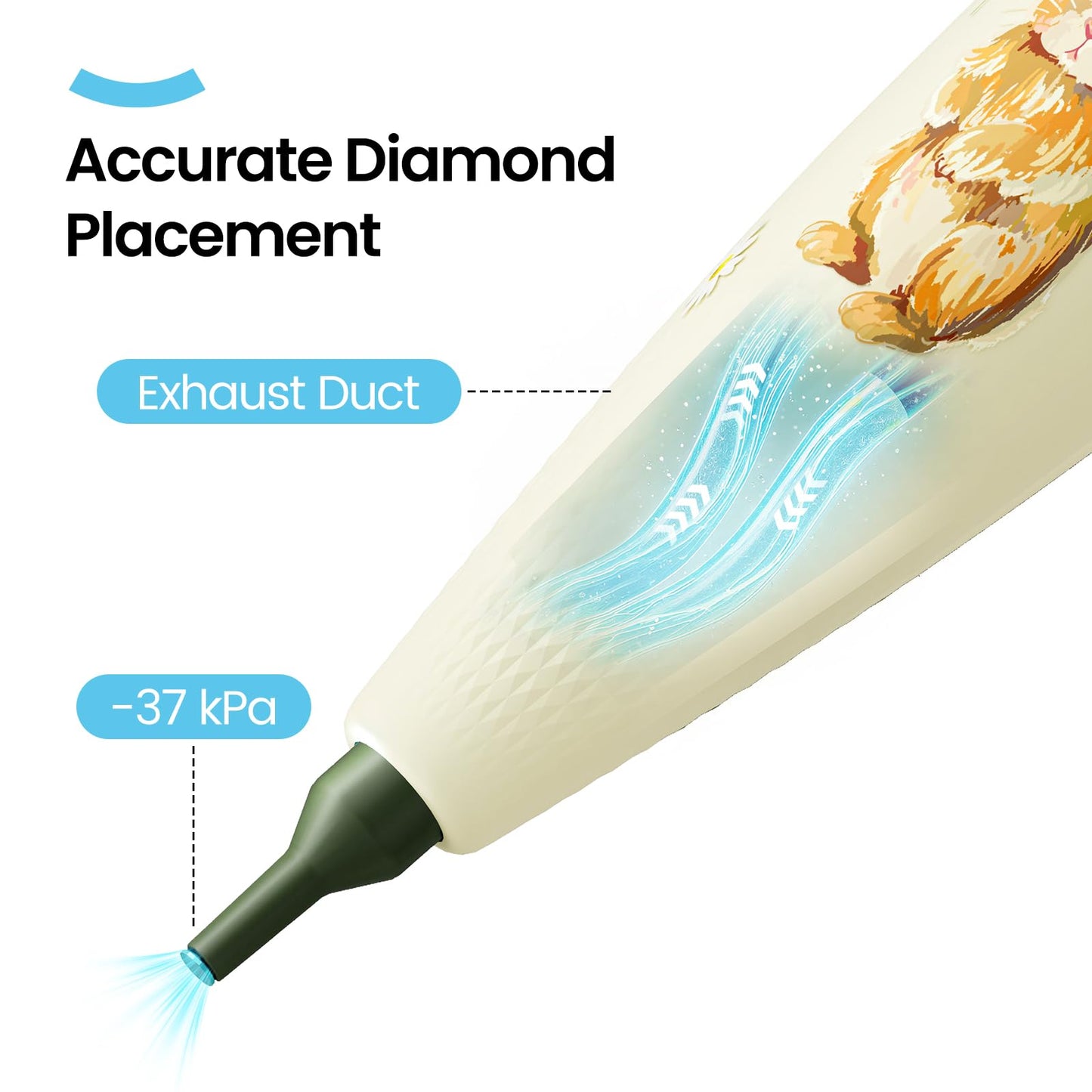 ARTDOT Wireless Vacuum Pen for Diamond Art Kit for Adults, Long-Lasting Electric Pen for Diamond Painting Accessories and Tools