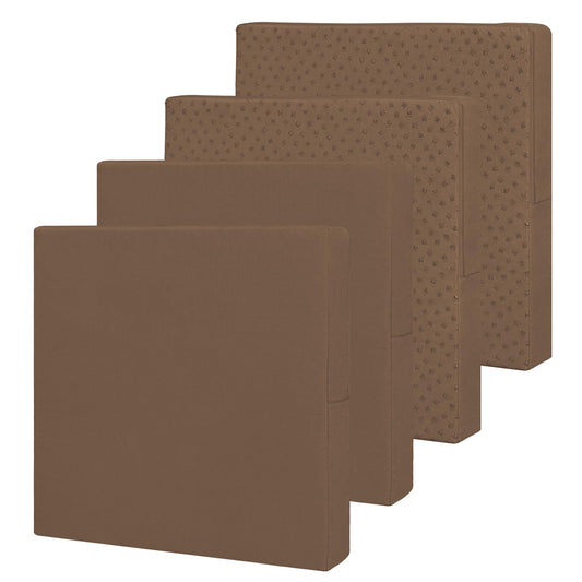 Easy-Going Waterproof Patio Cushion Covers ONLY Cover 22x20x4 inch 4 Pack Replacement Non-Slip Outdoor Seat Cushion Slipcover with Zipper. Brown