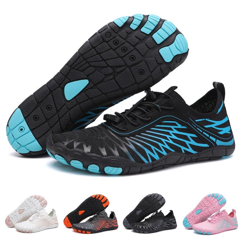 ELETON Barefoot Shoes Women Men Footwear, Wide Toe Box Hiking Zero Drop Non-Slip Quick-Dry River Boat Pool Beach Water Shoes, Lightweight Swimming Running Walking Sneakers Unisex Blue