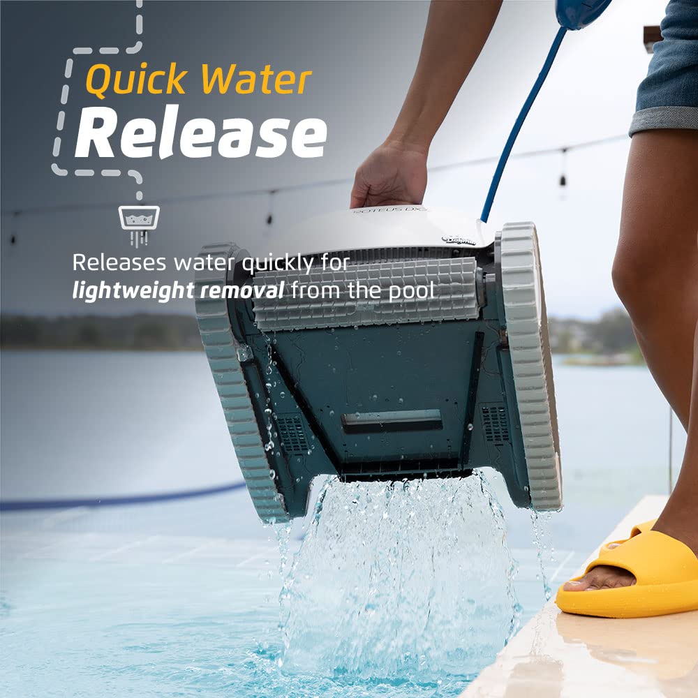 Dolphin Proteus DX3 Automatic Robotic Pool Vacuum Cleaner, Wall Climbing, Active Scrubber Brush, Ideal for In-ground Pools up to 33 FT in Length