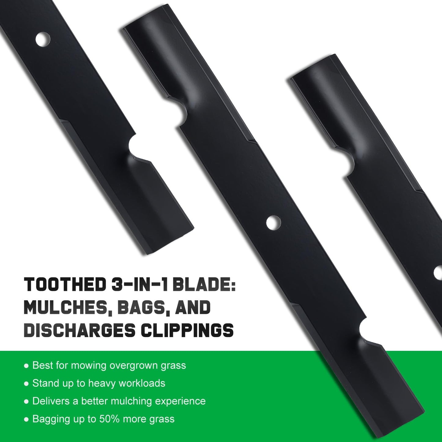 Grasscool 5101755 5101755s Blades Compatible with Ferris Scag Turf Tiger Bad Boy Simplicity 61" Zero Turn Mower Replace for 5020842 48111 481708