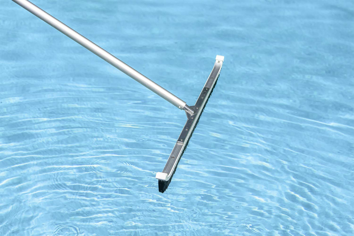 Poolmaster 36-Inch Extra-Wide Commercial Pool Brush, Heavy-Duty Aluminum Back, Curved Head with Nylon Bristles, Safe for Vinyl, Gunite, Fiberglass and Concrete Pools