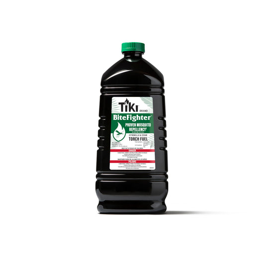 Tiki BiteFighter Mosquito Repellent Torch Fuel - 1 Gallon (128 oz.), Citronella & Cedar Formula for Mosquito Repellency, Easy Pour Bottle, Use with Torches & Table Torches, Outdoor & Backyard Use