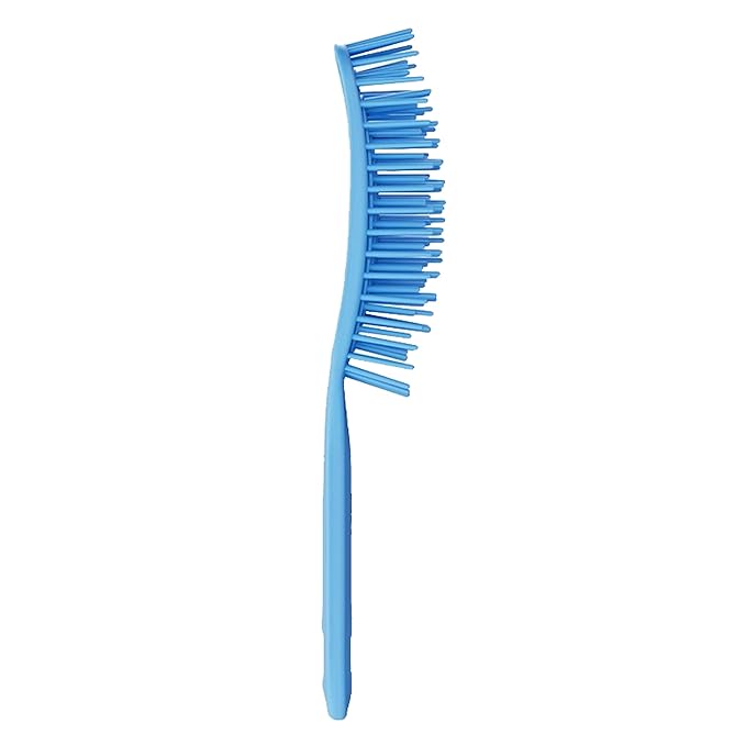 FHI Heat UNbrush Flex Detangling Brush — Ultra-Flexible, Pain-Free Hair Brush Detangler with DuoFlex Anti-Static Bristles for Removing Tangles, Massaging Scalp & Faster Styling - Blue
